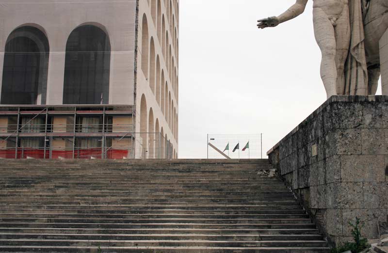 Photo: Detail: Palazzo della Civiltà Italiana (1938–1953), Ernesto Lapadula and Giovanni Guerrini, EUR, Rome, March, 2006