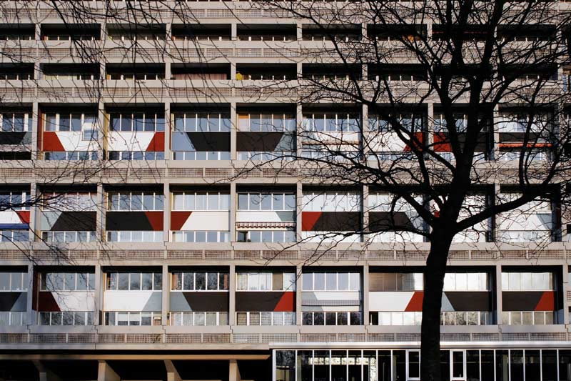 Photo: Interbau 57, Corbusierhaus (Unité d’Habitation 1956–1958), Le Corbusier, Flatowallee 16, Berlin-Westend, March 2007